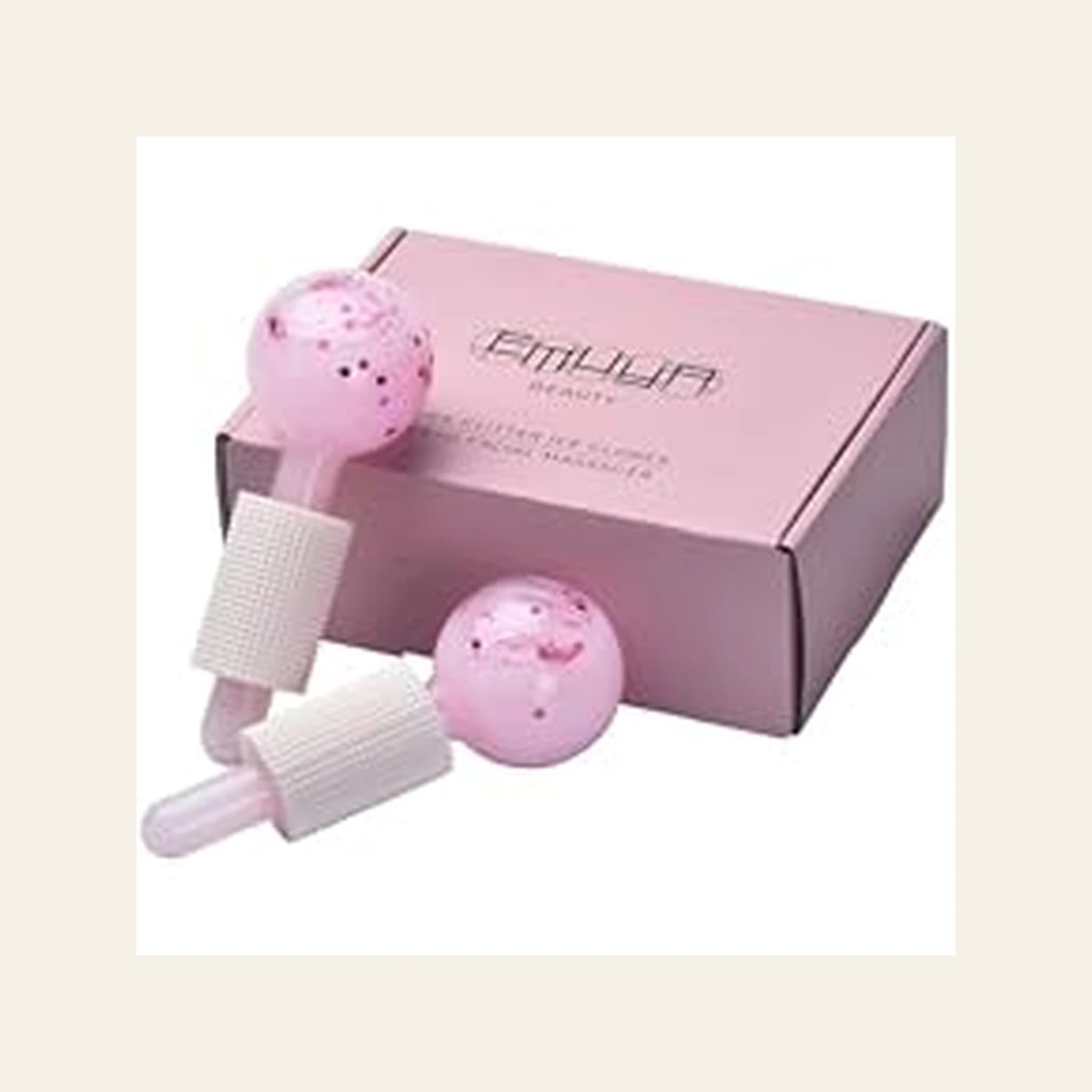 Emuya paired glass ice globes for facial roleplay