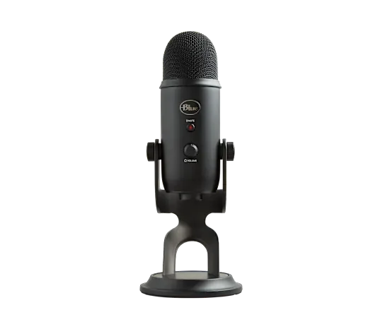 Black Blue Yeti USB microphone by Logitech G